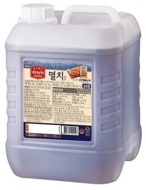 CJ 하선정 멸치액젓 (실속형), 1개, 9kg