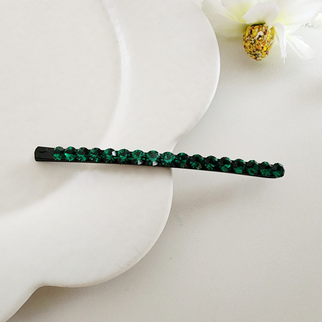19컬러 보석 큐빅 스톤 일자 빼빼로 여성 옆머리 롱 실핀 8.5cm