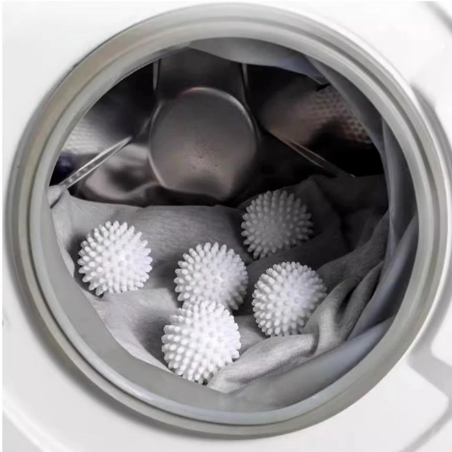 다용도 재사용 가능 엉킴 방지 세탁기 전용 패브릭 대형 세탁볼 4p 세트, 4개, 화이트