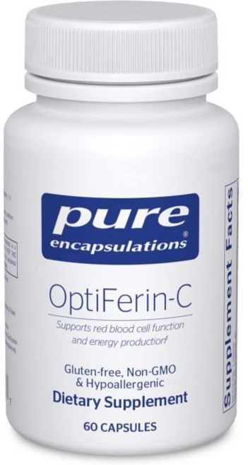 퓨어인캡슐레이션 Pure Encapsulations OptiFerin-C - for Red Blood Cells & Energy - Iron Absorption Support, 1개, 60정 - 쿠팡