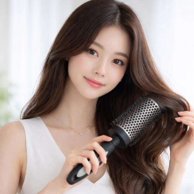 비엔즈 뿌리 볼륨 스타일링 드라이빗 알루미늄 대왕 롤빗, 1개, 블랙