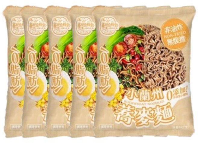 小蘭州 蕎麥麵 非油炸傳統手工製麵, 5個