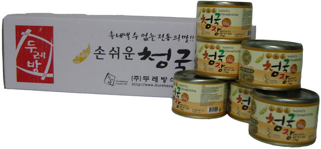 [두레방] 손쉬운 청국장 30캔 세트 전통맛/순한맛 통조림 170g (여행 캠핑), 30개