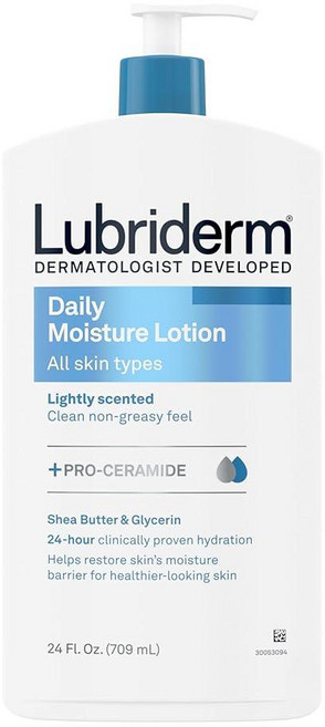 LubRIDER 라이더m 로션 데일리 모이스처 하이드레이팅 바디 30ml(1액량온스) 피부 보습제. 199525, Lubriderm 로션 데일리 모이스처 하이드레이팅 바