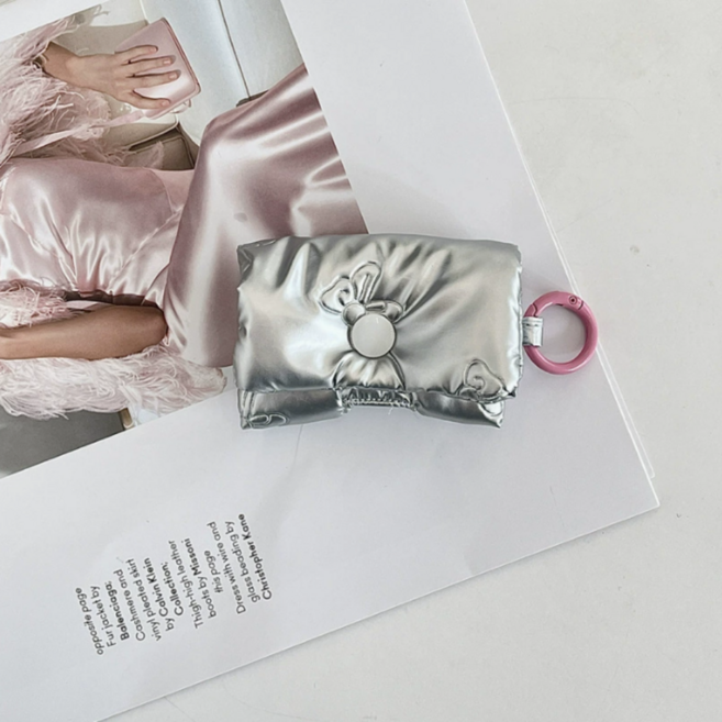 비니오 미니 에어팟 파우치 이어폰 립밤 수납 똑딱이 키링 소형 파우치