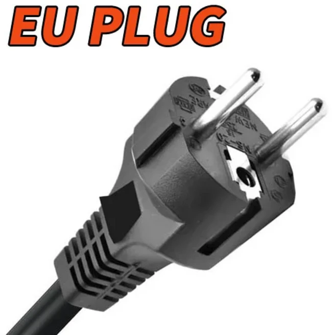 호환 짧은 AC 전원 코드 플러그 EU 케이블 IEC320 클로버리아 (노트북 어댑터 모니터 프로젝터용), 01 60CM, 03 EU PLUG