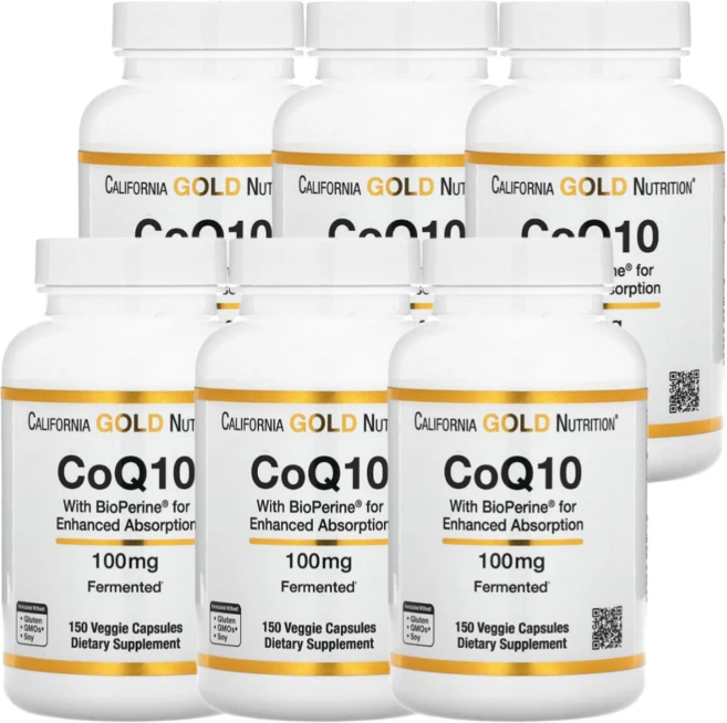 CGN Bioperine 함유 CoQ10 100mg 베지 캡슐150정 x 6 코엔자임, 6통, 150정 - 쿠팡