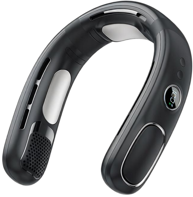 휴대용 목걸이 선풍기 넥밴드 선풍기 넥선풍기 냉각패드 4000mAh, 블랙, N90