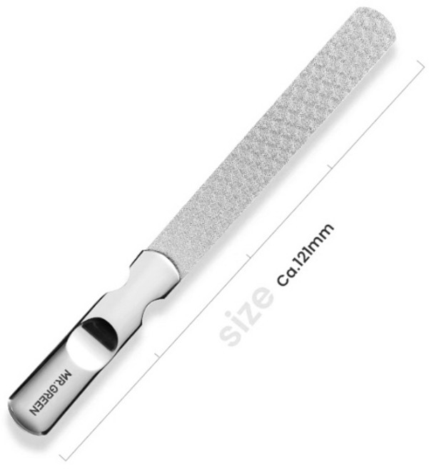 [MR.GREEN]미스터그린 독일 프리미엄 스테인레스 양면 네일 파일버퍼 정식수입제품 당일발송, 선택02.MR-2105(Long), 1개