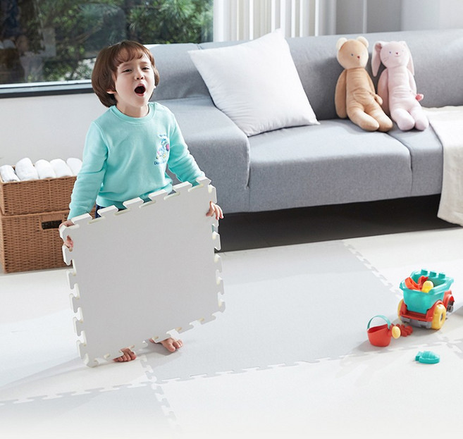 따사룸 유아 아기 층간소음 퍼즐매트 2.5cm 4cm 100*100, 라이트 그레이, 1개