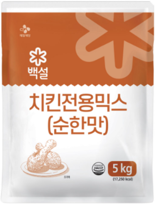 씨제이제일제당 백설 치킨전용 믹스 순한맛, 5kg, 1개