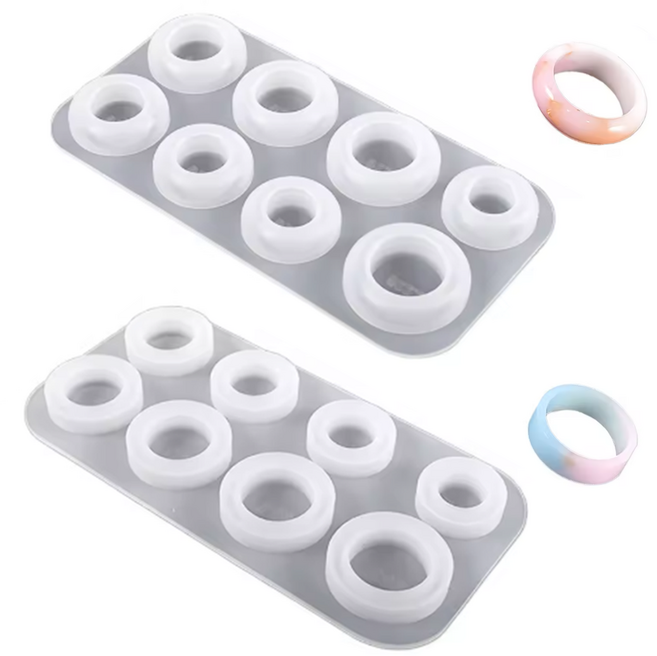 [마니랜드] 베이직 반지 몰드 2종 세트, 둥근타입 + 플랫타입 세트