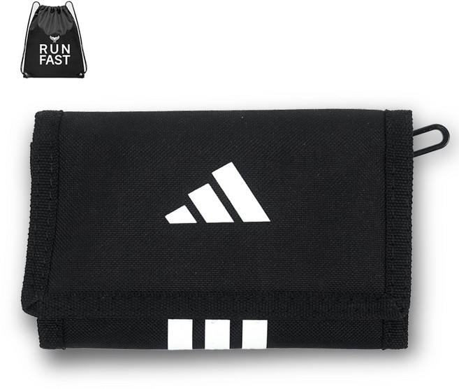 아디다스 파워 접이식 학생 찍찍이 반지갑 월렛 블랙 (MT짐색 지급), 1개, black