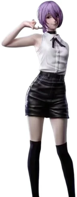 체인소 맨 레제 모델 악마 피규어 정적 조형물 이중 머리 조각 교체 가능 데스크탑 장식 장난감, 01 China Mainland