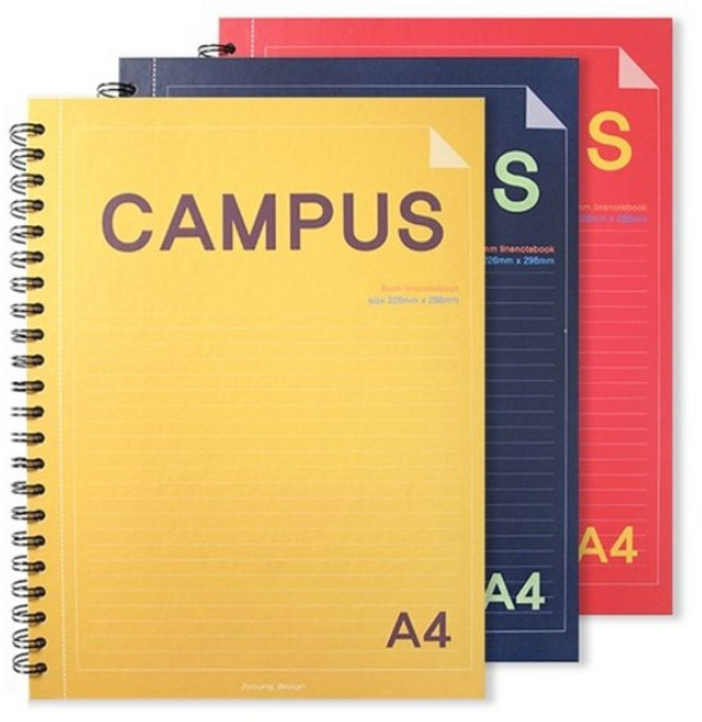 투영디자인 캠퍼스 A4 절취노트, 랜덤 발송, 3개