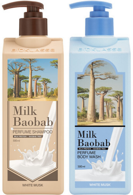 퍼퓸 샴푸+바디워시 화이트머스크 저자극 퍼퓸, 1개, 500ml