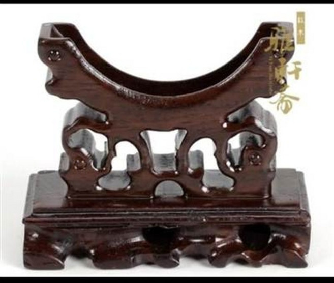 雅緻 典藏 木質擺件底座, 紅木首飾架工藝品實木質手鐲展示座