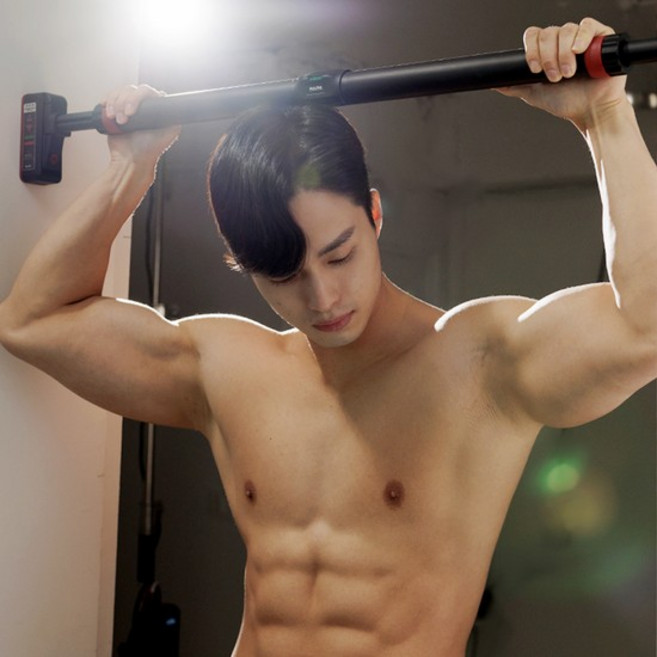 멜킨스포츠 락튼 가정용 실내 턱걸이 문틀 철봉, 버건디