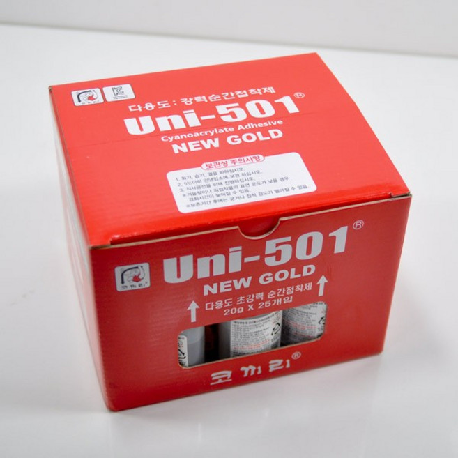 프라픽 매직크린 순간접착제 uni501 20G x 25개, 1개
