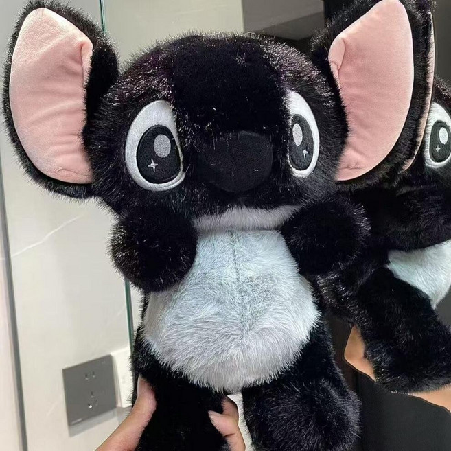 검정색 스티치 봉제 인형 여자아이들을 위한 완벽한 생일 선물 스티치 XF (릴로 & 스티치), 1개, 블랙, 33cm