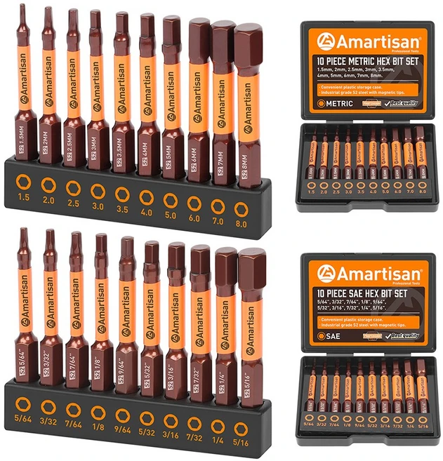 wrikri S2 합금 mm 인치 육각생크 비트, 20개 - 쿠팡