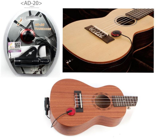 정품 Adeline AD-20 통기타픽업 우쿨렐레픽업 바이올린픽업 카혼픽업 잼베픽업 현악기픽업 타익기픽업 간편장착 껌픽업, 1개