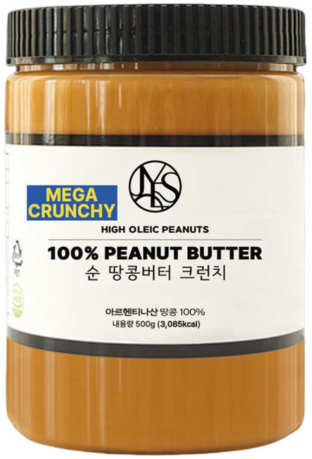 야스티 순 땅콩버터 크런치 500g 무첨가 100 피넛버터 잼 아르헨티나산, 1개