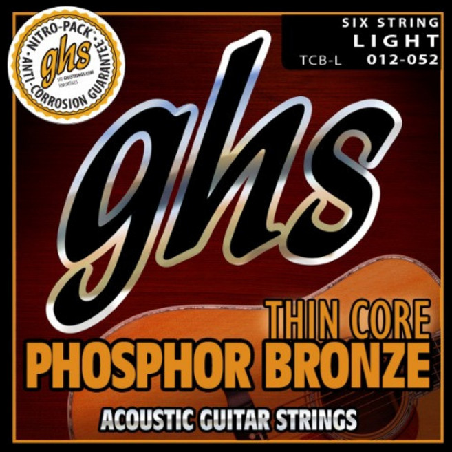 GHS Thin Core / 씬코어 / 씬코아 / 지에이치에스 / 포스포브론즈 / 통기타줄 / 비코팅현, 1개