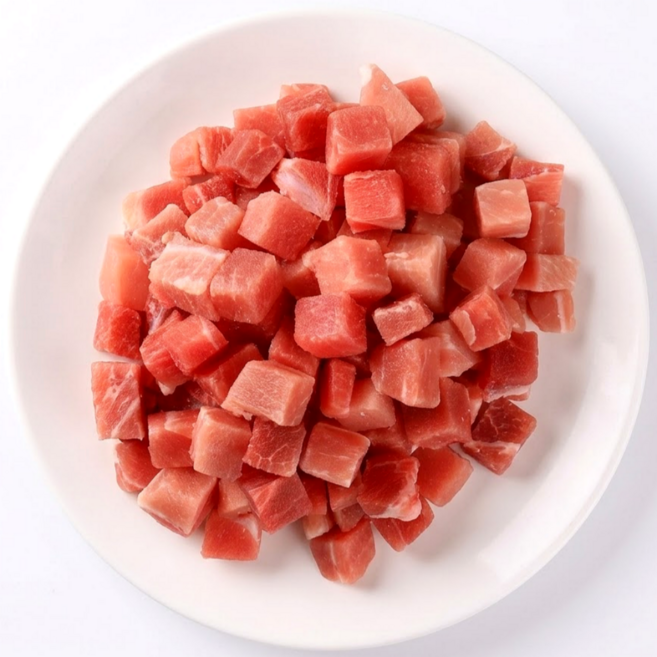 최고기나라 돼지고기 한돈 1등급 뒷다리살 카레고기 카레용 고기 1kg, 1개