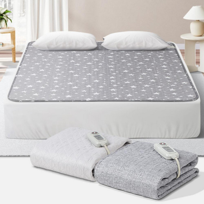 침대 캠핑전기매트 1인용싱글 전자파없는전기장판 한파 전기요 전기매트 2인용더블난방, 전기요스트라이프 중, 전기요스트라이프 중, 상세페이지 참조