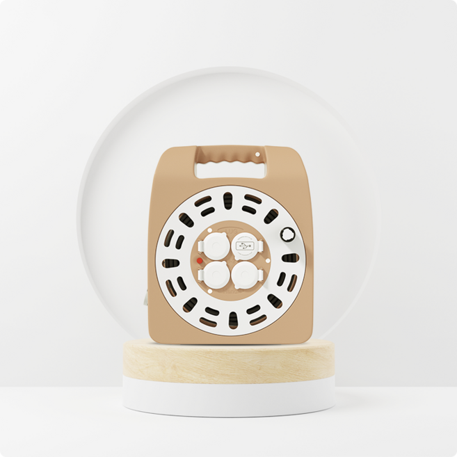 러그 3구+2구 USB 방호형 30M 캠핑릴선 전기릴선 전기연장선 코드릴, 30미터, 1개