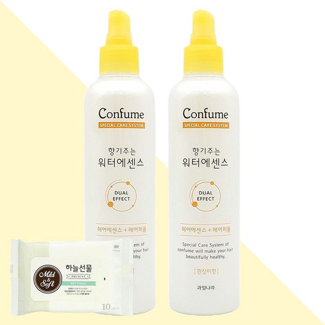 과일나라 컨퓸 향기주는 워터에센스 흰장미향 252ml 2개(+휴대용 물티슈 1개), 2개