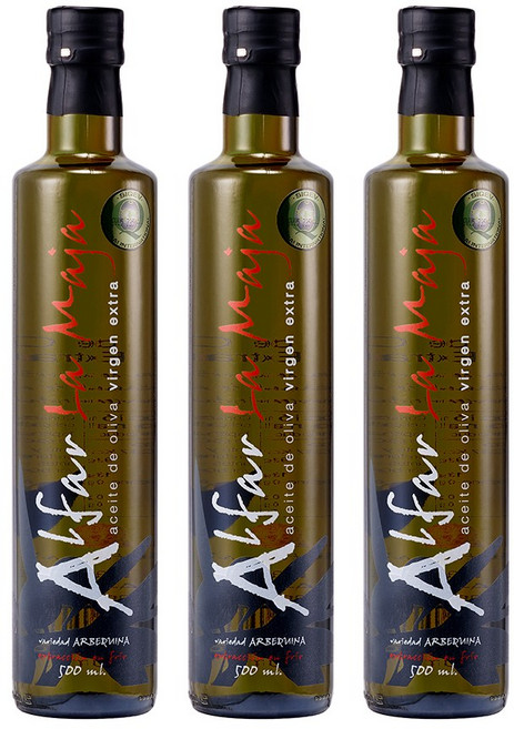 알파라마야 엑스트라버진 올리브오일 냉압착 100%, 500ml, 3개