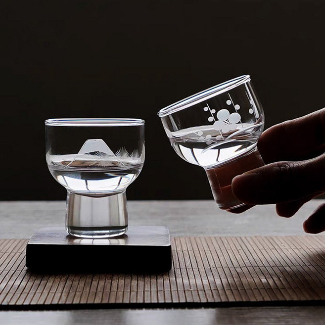 릴스베이 예쁜 사케잔 일본풍 소주컵 전통주 감성 술잔 집들이선물 일식 플레이팅, 1개, 매화(70ml)