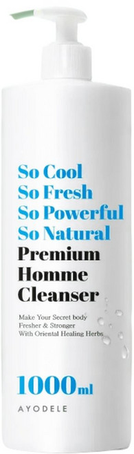 아요델 남성청결제 쏘쿨 쏘프레쉬 허브힐 남성청결제 1000ml, 1개, 1L