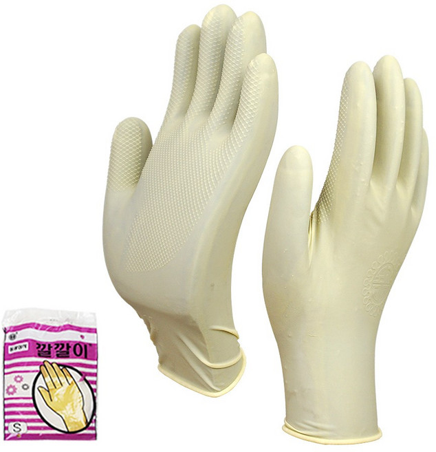 동광상사 깔깔이 미용장갑 소형 S, 베이지, 60개