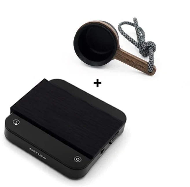 AIRFLOW 타이머 LED 스크린 에스프레소 USB 2kg 최대 무게 측정 0.1g 고정밀 V/Oz/ml/g 측정 저울 주방, 06 Black S-Black