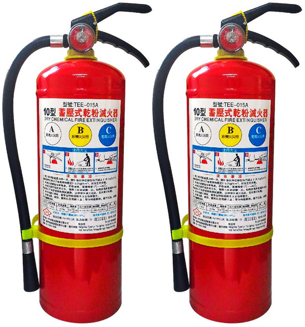 A-NING ABC乾粉滅火器 10型 蓄壓式, 6kg, 2個