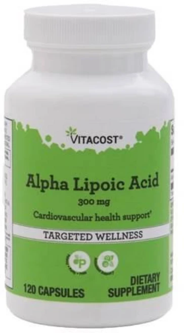 비타코스트 알파리포산 300mg 캡슐 Vitacost Alpha Lipoic Acid, 알약/캡슐, 120정, 1개 - 쿠팡