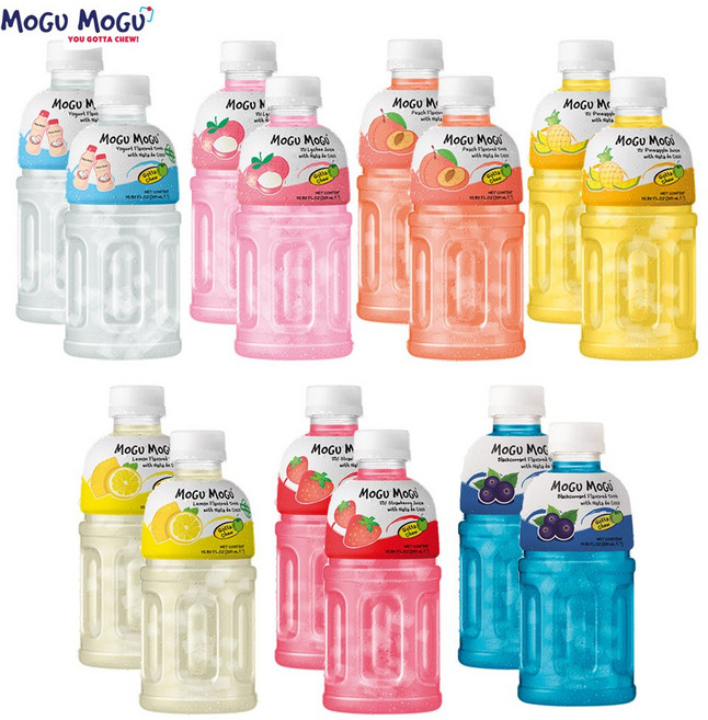 예이니식품 모구모구320ml 요거트 2개+리치 2개+복숭아 2개+파인애플 2개+레몬 2개+딸기 2개+블랙커런트 2개 (총14개) 어린이주스음료수과일, 320ml, 14개