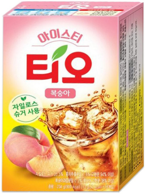 동서티오 아이스티 복숭아맛, 13g, 18개입, 1개