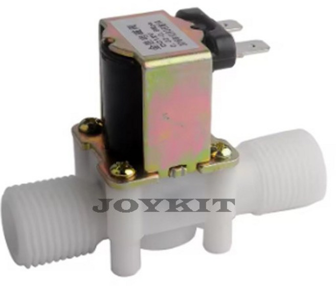 4포인트 수나사 G1/2 DN15 폐쇄형 플라스틱 솔레노이드 밸브, 1개