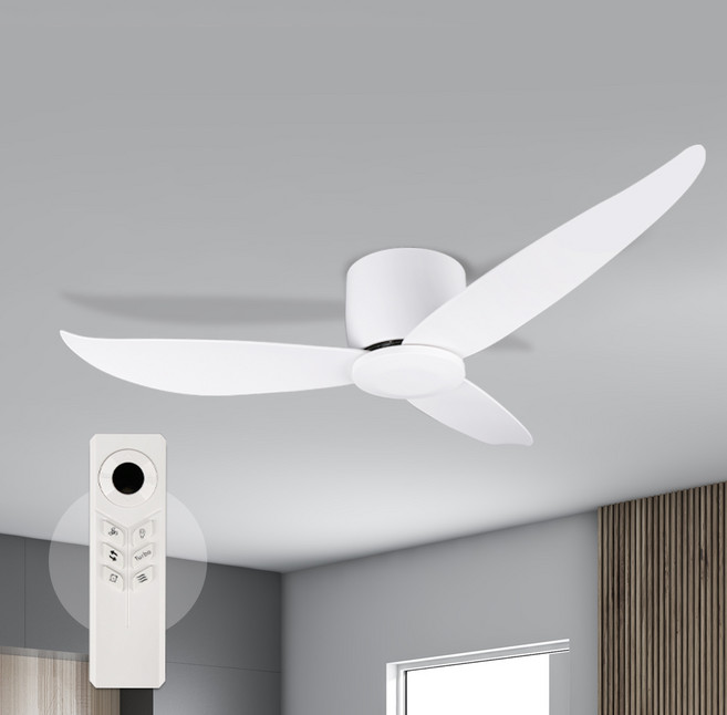 연하 저소음 천장실링팬 52인치 리모컨 포함 무상A/S 2년 모터 5년 보장, 화이트