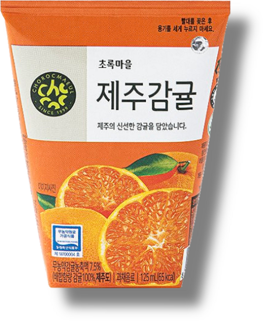 (초록마을) 제주감귤주스, 125ml, 80개