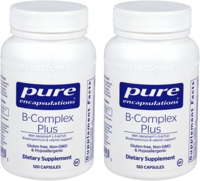 Pure Encapsulations B-Complex Plus 퓨어 인캡슐레이션 B 콤플렉스 플러스 120캡슐 2팩, 120정, 2개 - 쿠팡