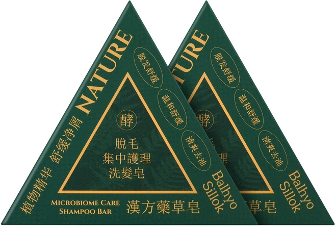 발효실록 탈모 그린 샴푸바, 2개, 120g - 쿠팡