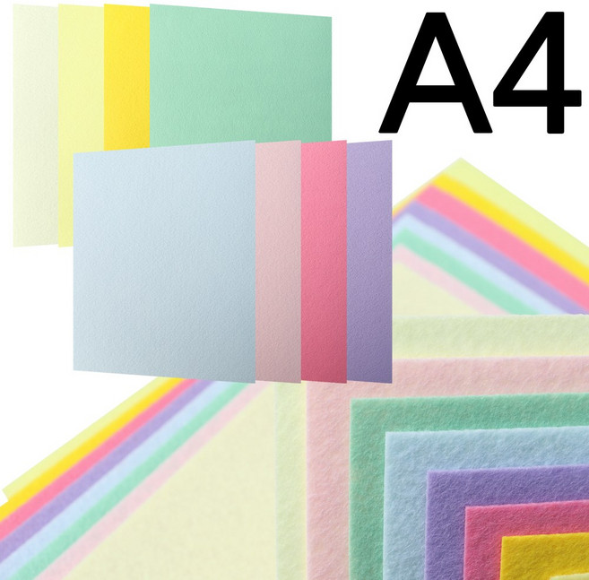 뮤즈 파스텔 드림 펠트 칼라 1mm - A4 비접착식 1세트 / 은은한 톤다운컬러 감성소품제작, 1개