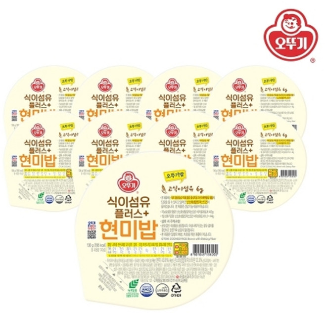 오뚜기밥 식이섬유플러스 현미밥, 130g, 1