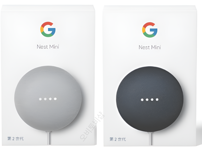 구글 네스트 미니 2세대 nest mini 인공지능 AI 블루투스 스피커 2칼라, 차콜