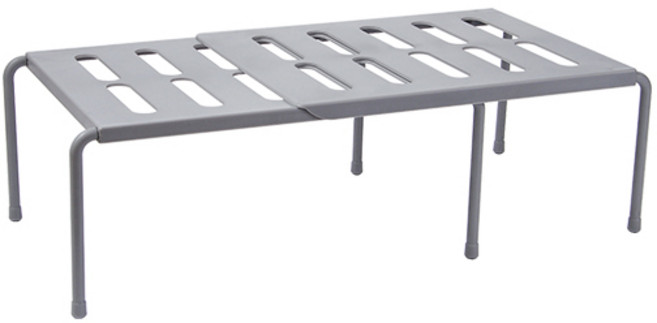 슈즈렉 이지 레이어드 신발장 가정용 성 공간 선반 거실 숙소 플라스틱 신발 수납 선반, 그레이 화이트+그레이, 1개